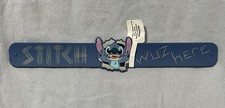NEW Walt Disney Parks Stitch Navy Blue Slap Bracelet  Stitch Wuz Here  