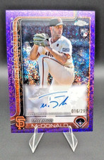 Trevor McDonald 16/299 -  2025 Topps Chrome Purple Speckle Rookie Auto Giants