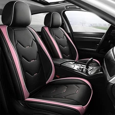 otoez Car Seat Covers Full Set, 5 Seat Pink Leather Seat Cover for Car, Water...