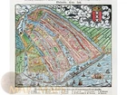 Antique 16th-century bird’s-eye view plan of Amsterdam Sebastian Münster 1544