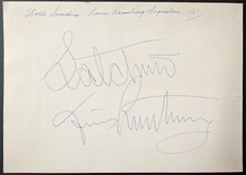 1961 Louis Armstrong Autographed Fold Out Card Satchmo Signed Musician LOA JSA