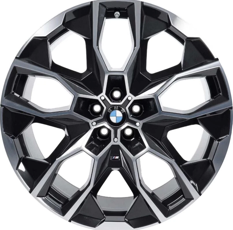 BMW 22x10.5 OEM X7 M60i REAR WHEEL 6895936 RIM 95600 CNC MIDNIGHT