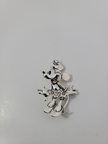 Vintage Disney Napier Minnie Mouse Silver Tone Brooch Pin 2 Inch - Picture 2 of 8