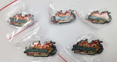 (5) Official Future Card BuddyFight Triple D Logo Pin Lot