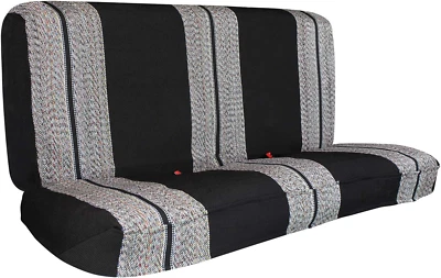 Saddle Blanket Black Full Size Pickup Trucks Bench Seat Cover Universal Work wit