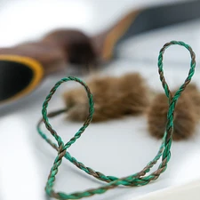 D97 Hunting Bowstring - Camo Flemish Twist with Beaver Silencers