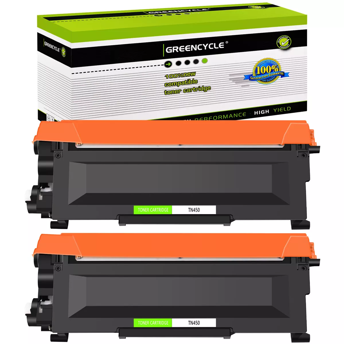 2PK TN450 Black Toner Cartridge Compatible For Brother MFC 7360N MFC 7290 HL2130