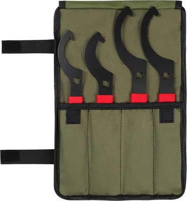 Universal Coilover Adjustment Spanner Wrench Set, 4 Pc. Tool Kit for Suspensi...