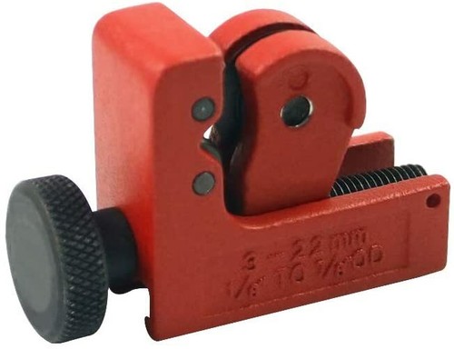 Sharp-Tec Plumbers Copper Brass Pipe Cutter 3 22mm Metal Plastic Mini Tube Slice - Picture 2 of 7