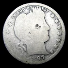 1897-O Barber Quarter Silver ----  Nice Details Ding Coin ---- #668L