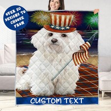 Maltese Quilt Dog Bedding Personalized Bed Gift Many Designs NWT