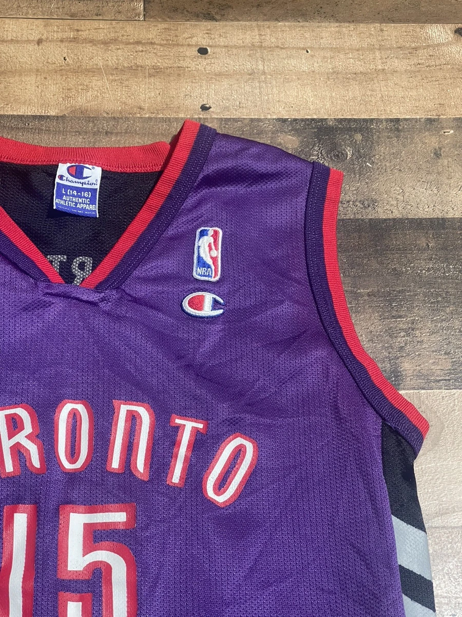 Vintage Champion NBA Vince Carter Toronto Raptors Jersey Youth Large 14-16