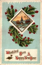 Wishing, Happy New Year, Dee 23 Hell, Blid, U.S.A., Birmingham Postcard