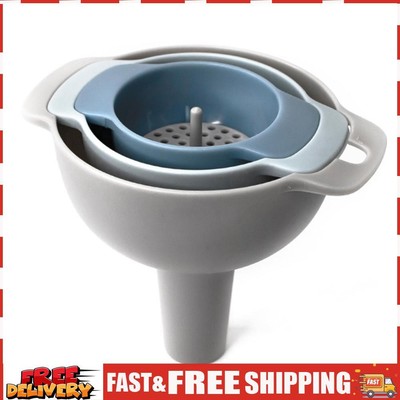 4 in 1 Funnels Multi-use Small Kitchen Funnel with Removable Strainer for Home S