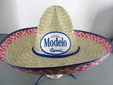 MODELO ESPECIAL BEER STRAW SOMBRERO BEACH SUN HAT LOGO PATCH WOMENS ONE SIZE NEW