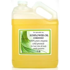 128 FL OZ  GALLON SUNFLOWER SEED OIL UNREFINED COLD PRESSED ORGANIC 