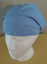 SUPER PRIMA HEAD GEAR Multifunctional Cotton Unisex Blue Green dots Cool NEW