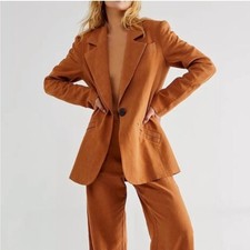 Bec  Bridge Blaire Oversized Spring Casual Chic Button Up Blazer in Copper