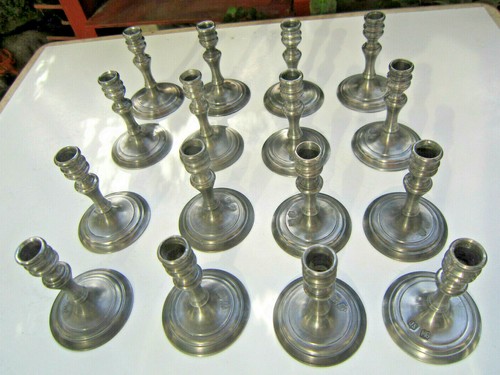 VINTAGE COLLECTIBLE JOHN SOMERS JS X MG BRAZIL 2.5" PEWTER CANDLE STICK HOLDER - Picture 6 of 7