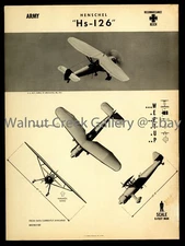WWII Aircraft Identification Poster, Henschel Hs 126, Art Print on 11x14" 09203