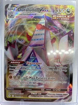 DURALUDON VMAX 123/203 Ultra Rare - 2021 Pokémon Evolving Skies NM EUR DURALUDON VMAX 123/203 Ultra Rare - 2021 Pokémon Evolving Skies NM EUR