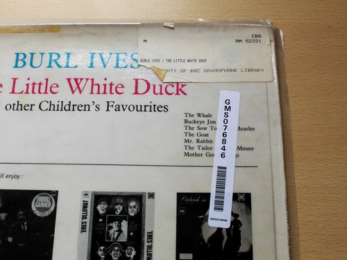 Burl Ives/Sings Little White Duck And Others/1989 LP/Ex BBC Gramophone Library - Picture 9 of 13