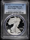 2021-S Type 2 Proof American Silver Eagle $1 PCGS PR 70 DCAM Deep Cameo Ty2 ASE