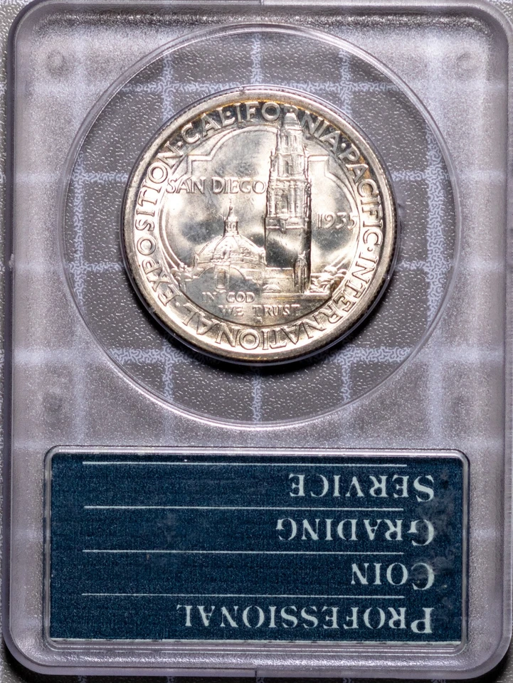 1935-S 50c Silver San Diego MS 64 New PCGS Rattler # 7053353 + Bonus - Image 2 of 2