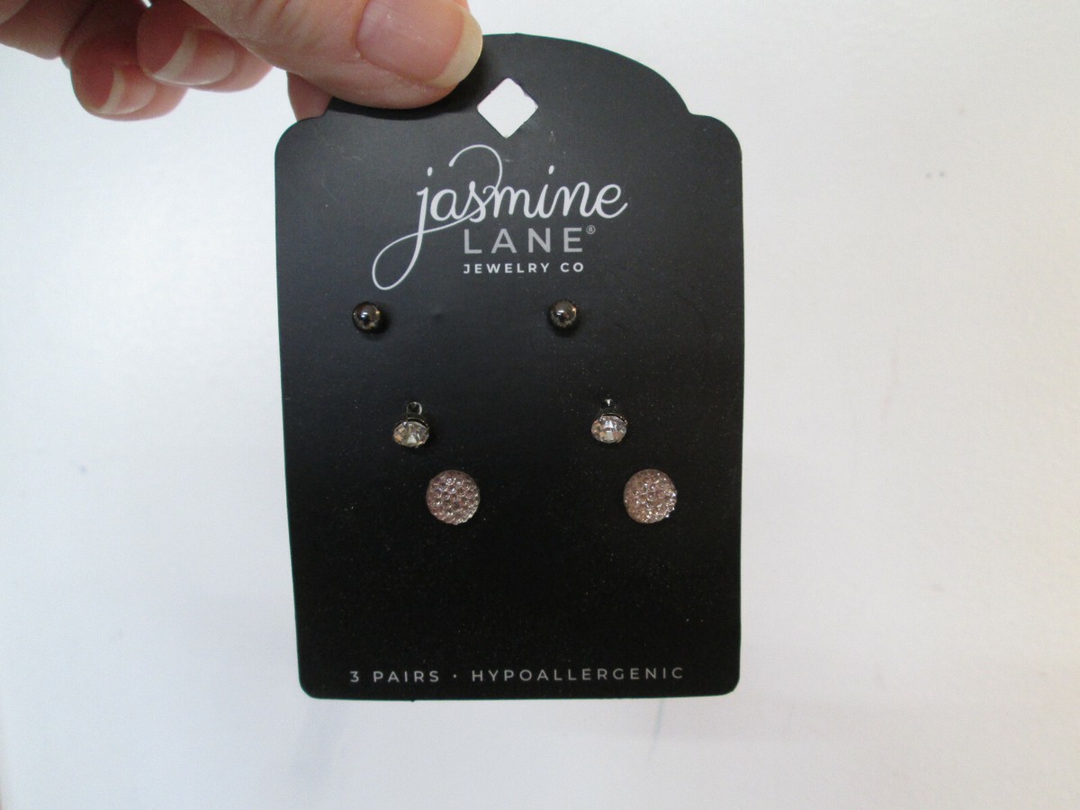Jasmine Lane Jewelry 3 Pairs Hypoallergenic Earrings, NEW | eBay
