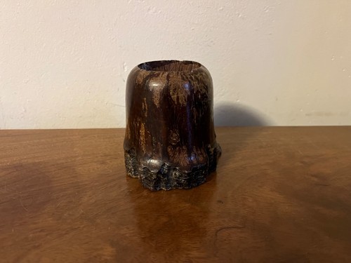 Antique 19th century Chinese Carved Wood Tree Trunk Form Brush Pot Vase - Picture 8 of 11