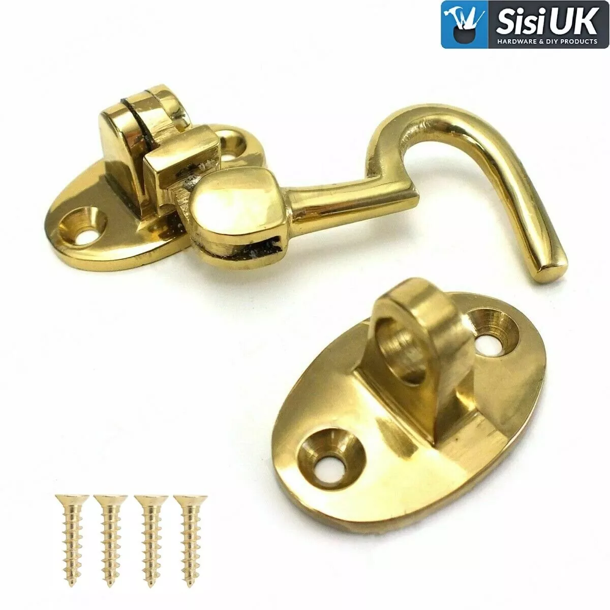 BRASS HOOK EYE LATCH 2