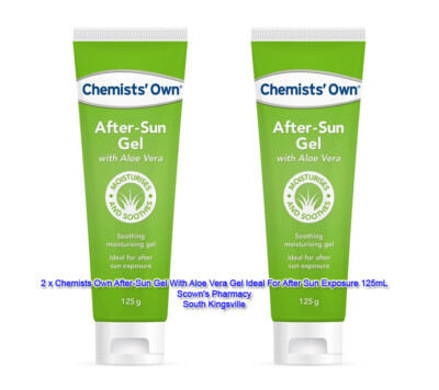 2 x Chemists Own After-Sun Gel With Aloe Vera Ideal For After Sun Exposure 125mL