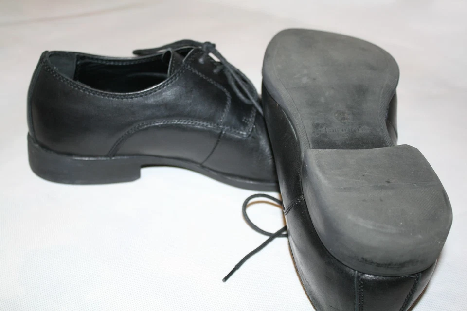 Zapatos de vestir Claiborne de cuero negro con cordones para hombre talla 10 M puntera 014-9131 Foto 4 de 4