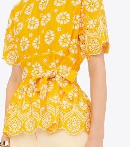 sachin and babi light blue dress Tory Burch Womens Embroidered Eyelet Top