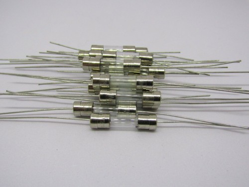 Foot lead GLASS fuse 5A Slow & F5A Fast Blow T5AL250V T5000mA 5x20mm Axial amp - Picture 21 of 22