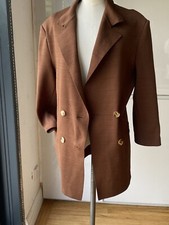 Small Nanushka Brown Knit Woven Vintage Inspired Blazer Jacket Shoulder Pads