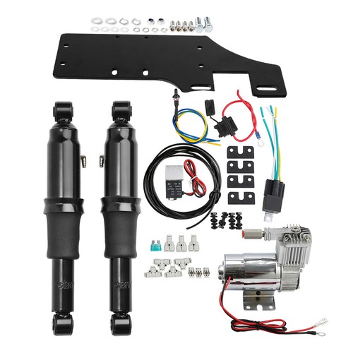 Rear Air Ride Suspension Kit Fit For Harley Touring Street Road Glide King 94-25 - Picture 2 of 10