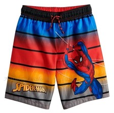 Spiderman Boys Swimsuit Size 4 5 6 7 Swim Trunks Shorts Marvel Avengers NWT NEW