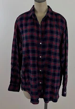 GRAYSON THE HERO Frank & EiIeen Sz 4/L Multi Plaid Button Front Long Sleeve Top