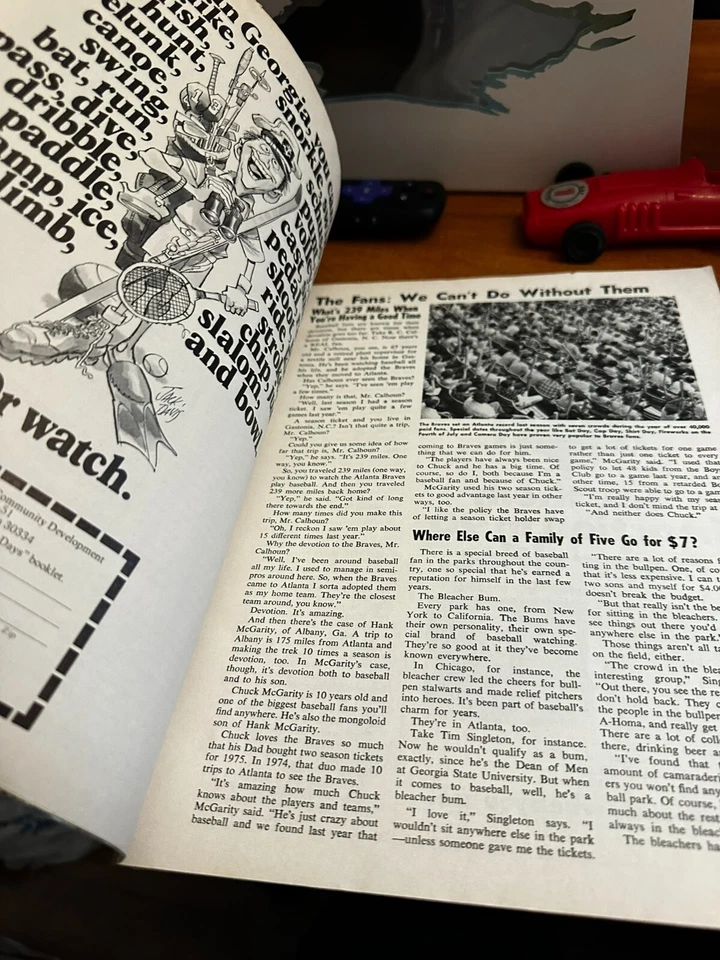 Atlanta Braves Scorebook signed by Phil Niekro 1975 - Image 4 of 4