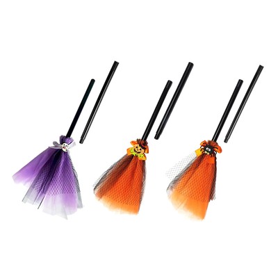 Kinder Hexenbesen Witch Kostüm Spielzeugbesen für Mädchen Cosplay Requisiten 