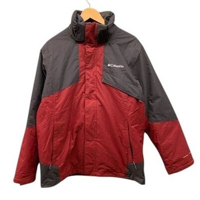 Columbia 3 in 1 Jacket Men's M Red Gray Interchange Ski Hiking Zip Up Coat
