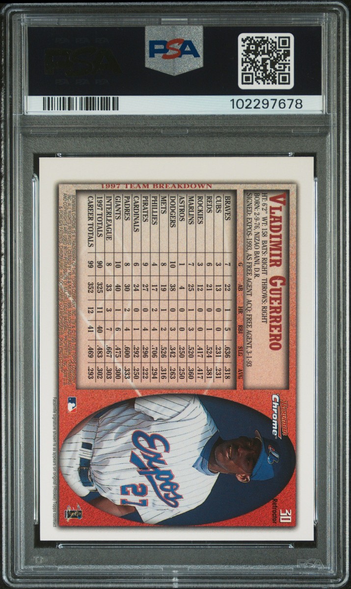 1998 Bowman Vladimir Guerrero PSA 9 【公式通販】