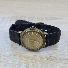 Vintage Fossil Unisex Quartz Watch 30mm Black Band Wrist Watch Dress