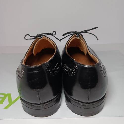 Johnston & Murphy Optima Wingtip Oxford Dress Shoes Mens Sz 10.5 C Black Leather - Picture 7 of 11
