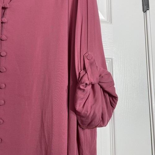 Torrid Harper 3 Button Front Pink Blouse - Picture 4 of 8