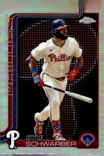 2025 Topps Chrome #31 Kyle Schwarber Lightboard Logo Base Variations