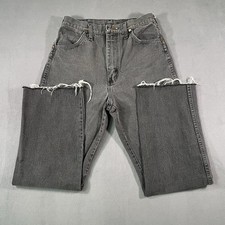 VTG Wrangler Womens Cowboy Cut Jeans 13x28 Black USA Made 13MBKG Rodeo Western