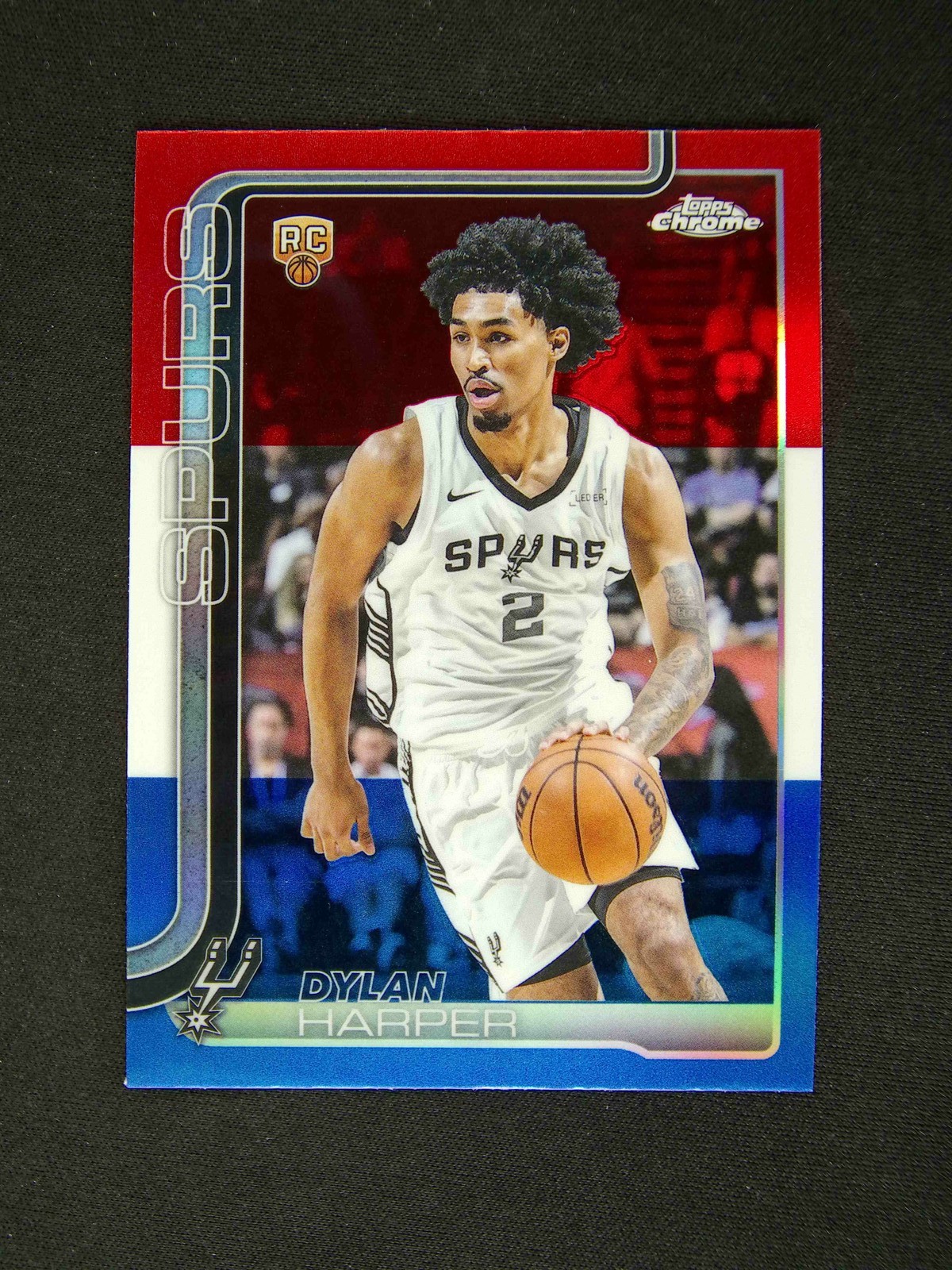 2025-26 Topps Chrome Dylan Harper #252 RC Rookie Red White Blue Refractor #N