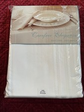 BARDWIL Carefree Elegance Easy Care IVORY Tablecloth 60 X 120 Rectangle